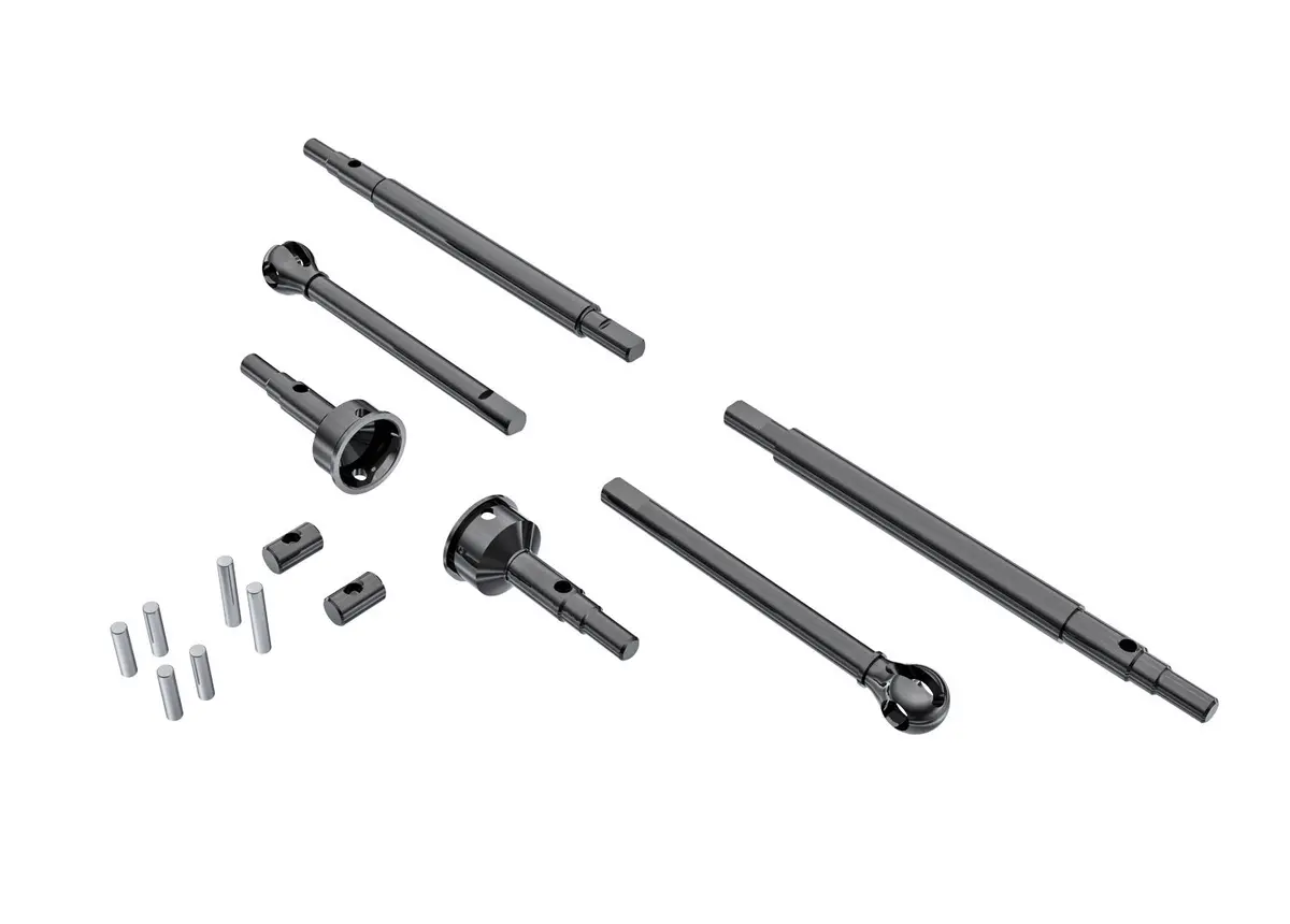 Traxxas Trx4m 9756 Axle Shafts, Front (2), Rear (2)/ Stub Axles, Front (2) (Hardened Steel) 1