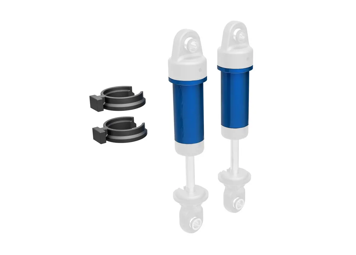 Traxxas Trx4m  9763-Blue Body, Gtm Shock, 6061-T6 Aluminum (Blue-Anodized) (Includes Spring Pre-Load Spacers) (2) 1