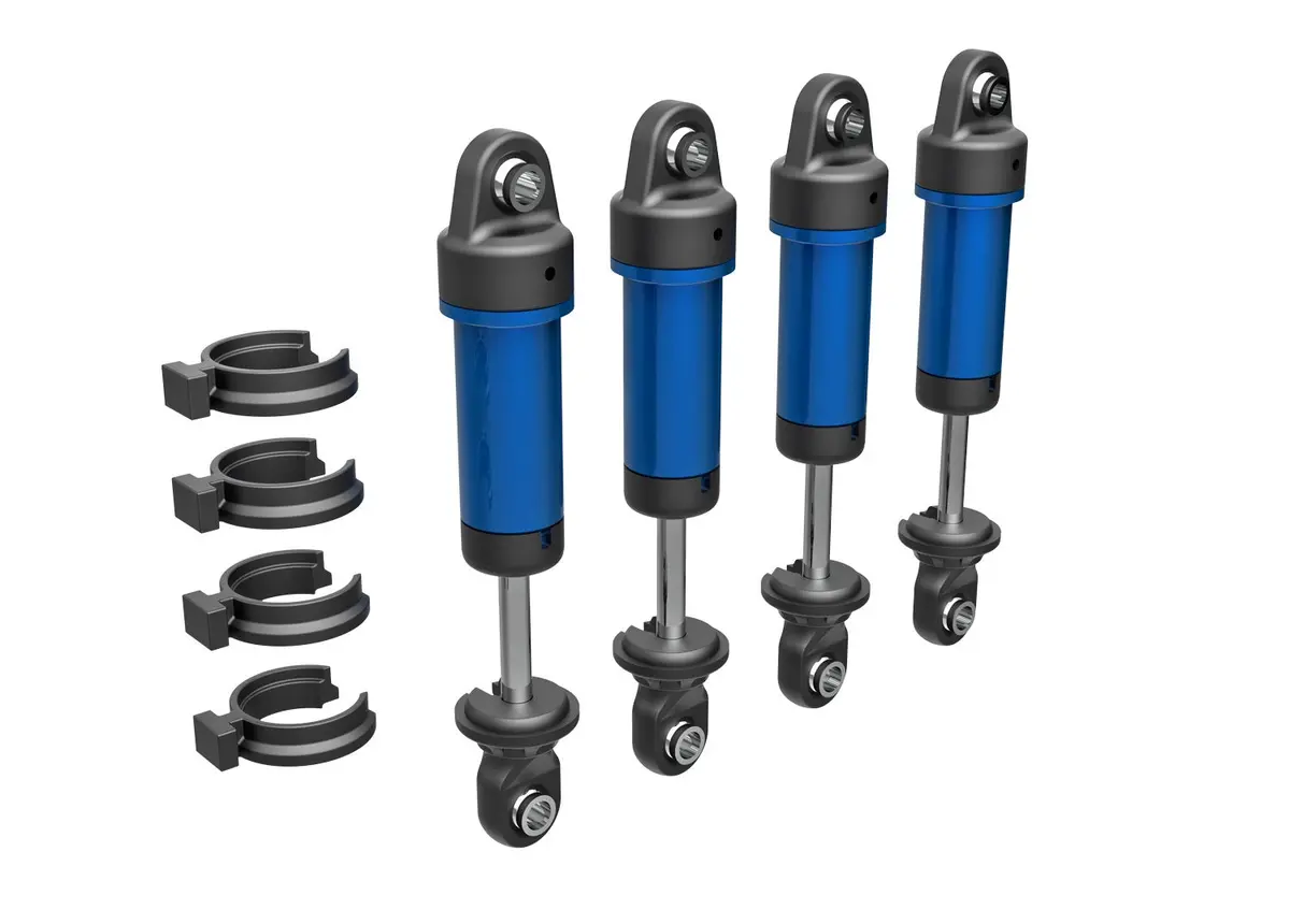 Traxxas Trx4m 9764-Blue Shocks, Gtm, 6061-T6 Aluminum (Blue-Anodized) (Fully Assembled W/O Springs) (4) 1