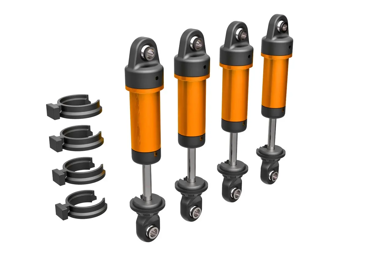 Traxxas 9764-Orng Trx4m Shocks, Gtm, 6061-T6 Aluminum (Orange-Anodized) (Fully Assembled W/O Springs) 1