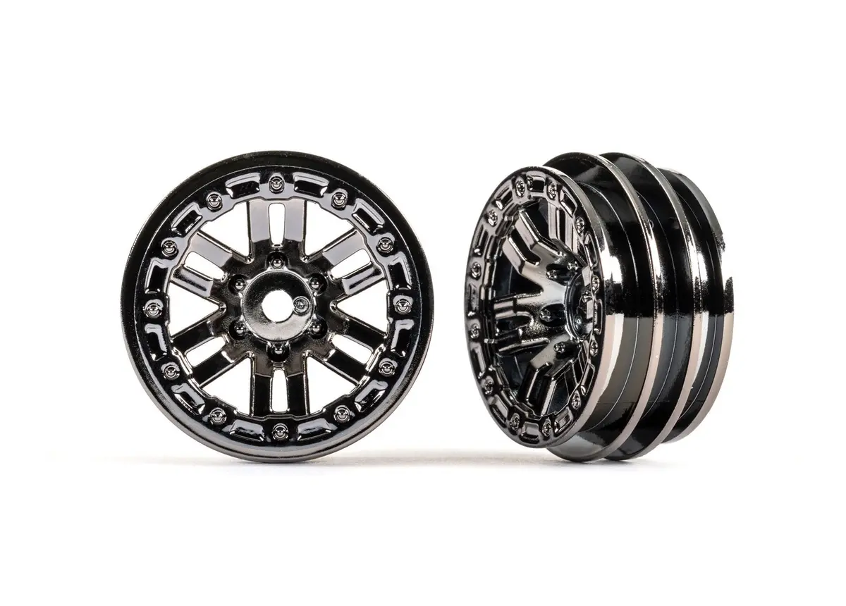 Traxxas Trx4m 9768-Blkcr Wheels, 1.0" (Black Chrome) (2) 1