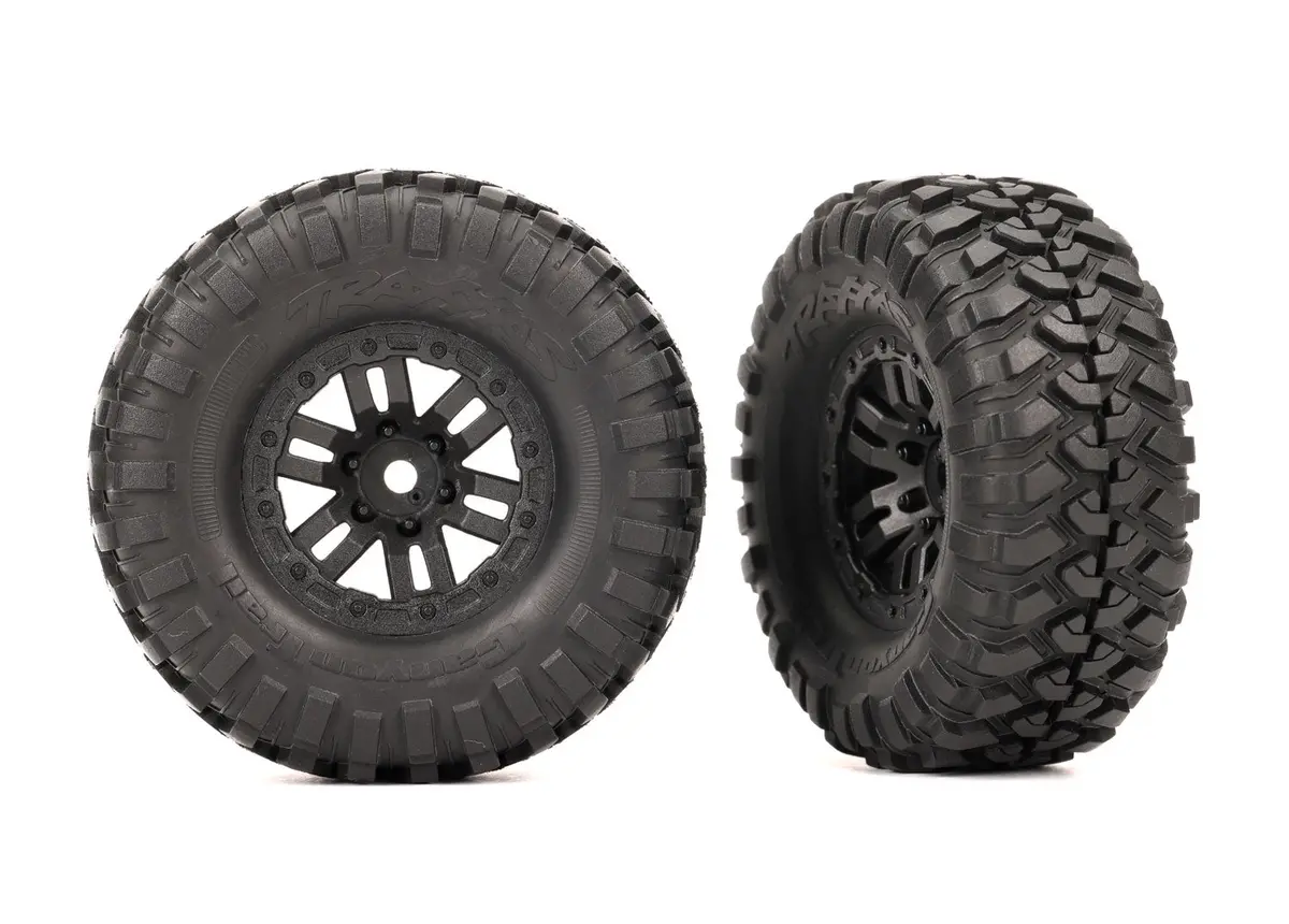 Traxxas Trx4m 9773 Tires & Wheels, Assembled (Black 1.0" Wheels, Canyon Trail 2.2X1.0" Tires) (2) 1