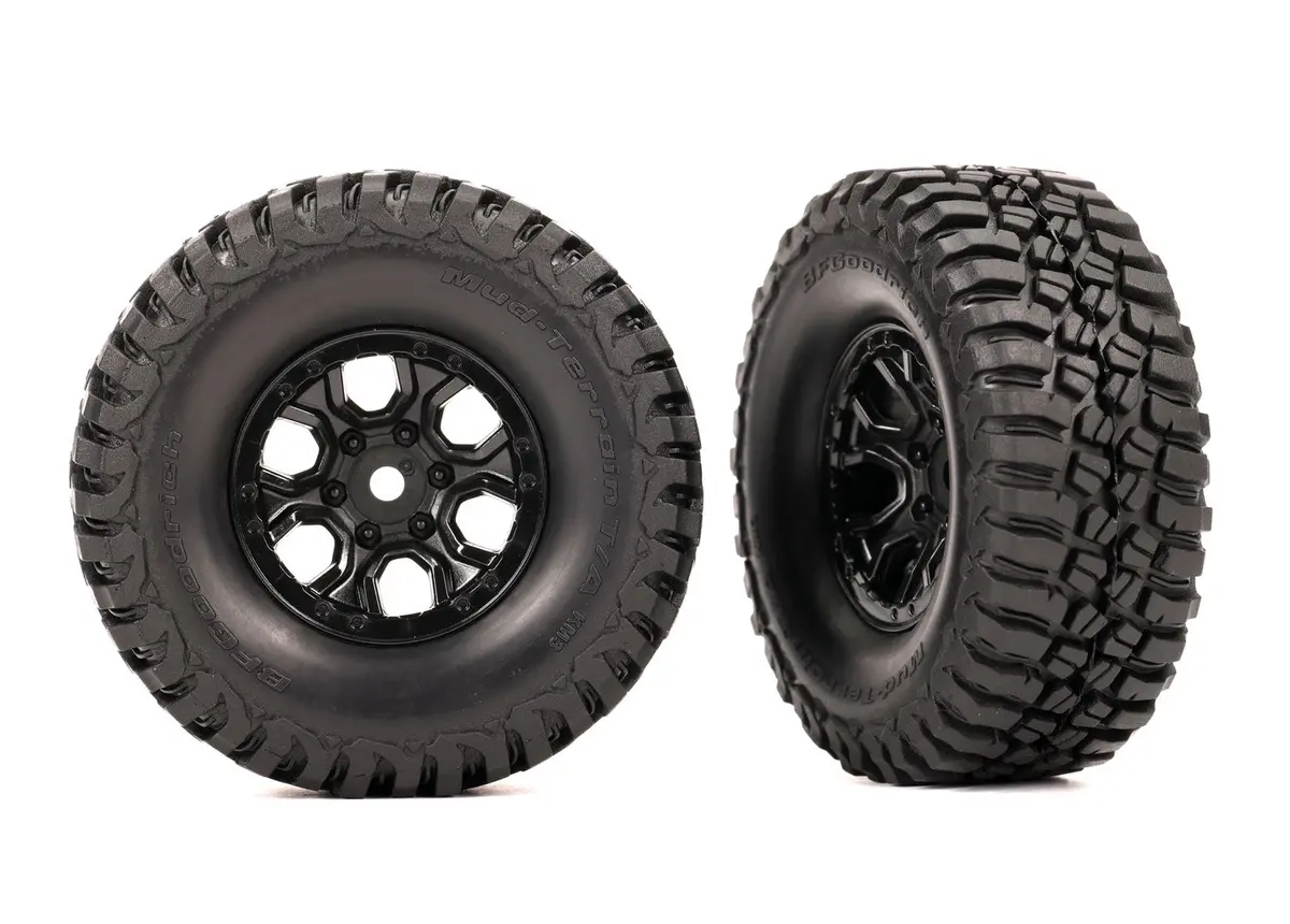 Traxxas Trx4m 9774 Tires & Wheels, Assembled (Black 1.0" Wheels, Bfgoodrich® Mud-Terrain™) (2) 1