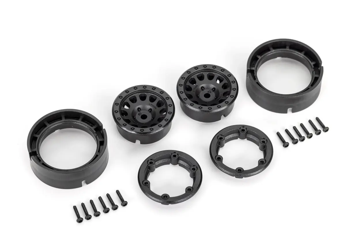 Traxxas 9781 Wheels, 1.0", Method Race Wheels® 105 Beadlock (Black, Beadlock) (2) Trx4m 1