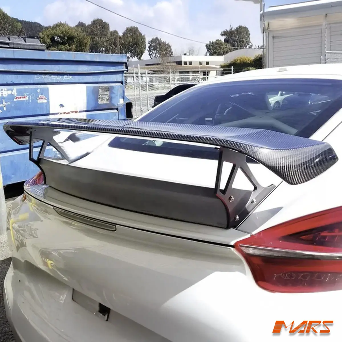 Techart Style Carbon Fiber Rear Trunk Boot Wing Spoiler For Porsche Cayman Boxster 981 1