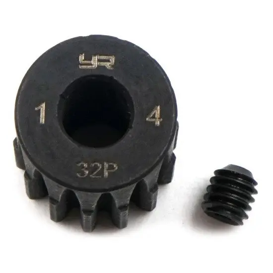 Yeah Racing Mg-32002 Hd Steel 5Mm Bore Motor Gear/Pinions 32 Pitch 14 Teeth 1
