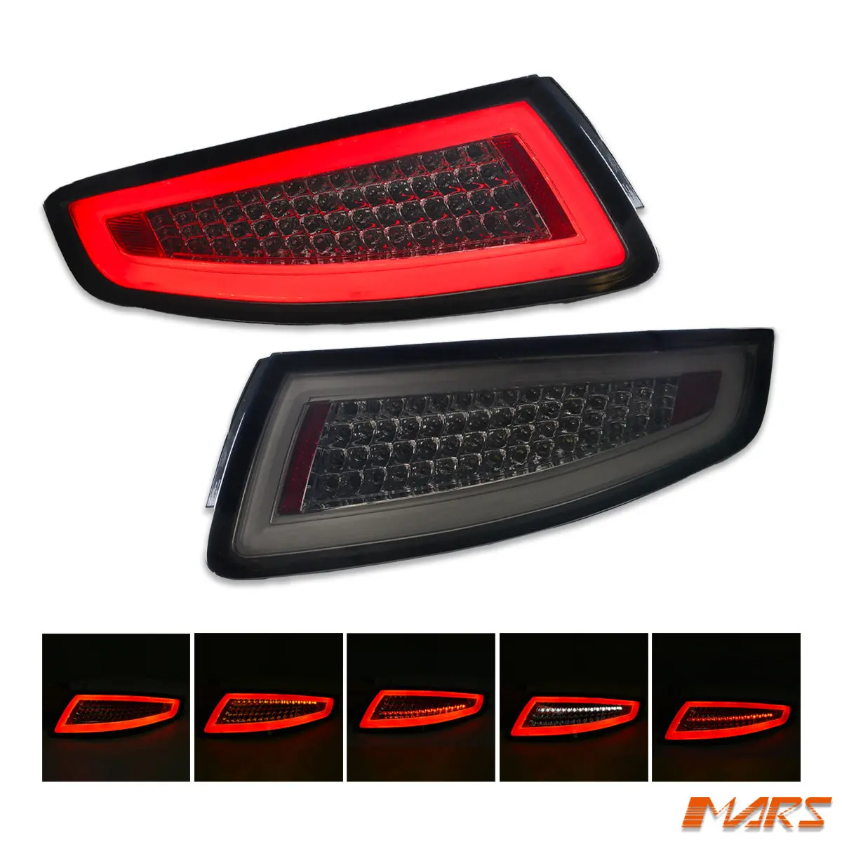 Smoked 3D Stripe Bar Full Led Tail Lights For Porsche 911 & Carrera 997 2005-2008 1