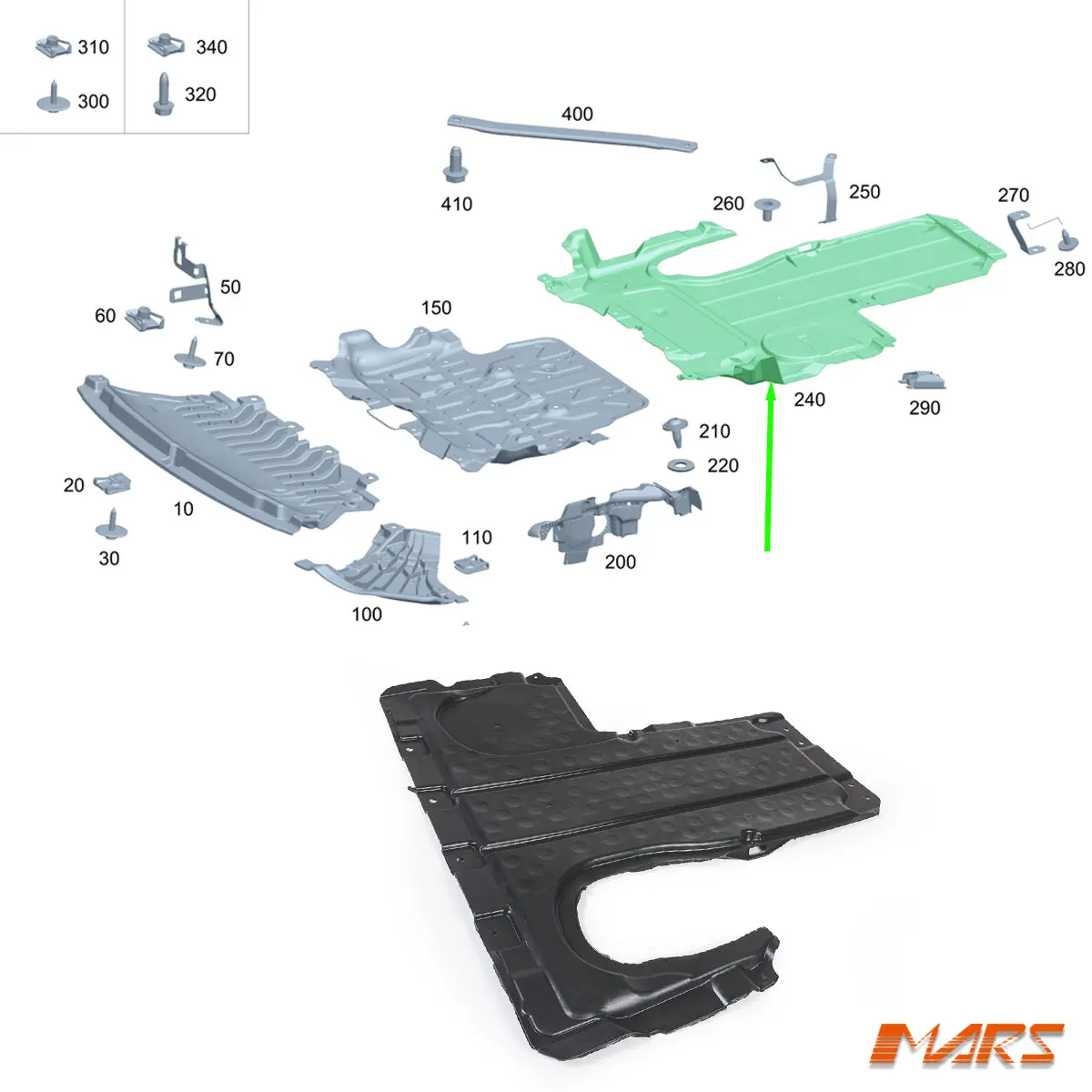 Rear Lower Cover Splash Shield Cover For Mercedes-Benz A213 524 6600 1