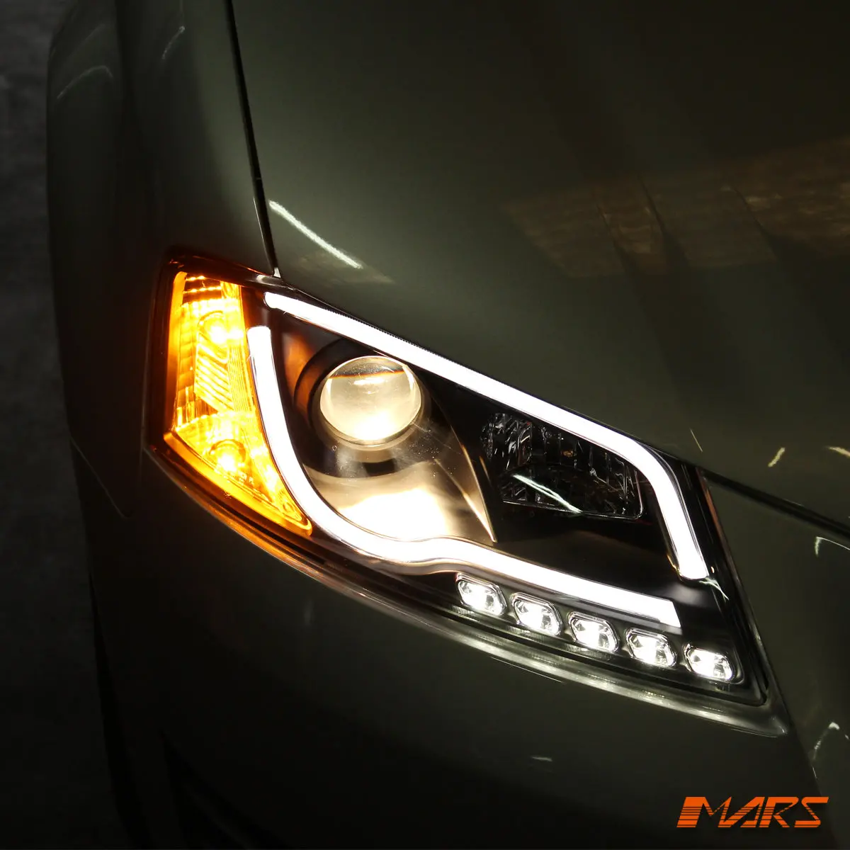 Black Day-Time 3D Led Drl Projector Head Lights For Audi A3 8P 2008-2012 Facelift Model 1