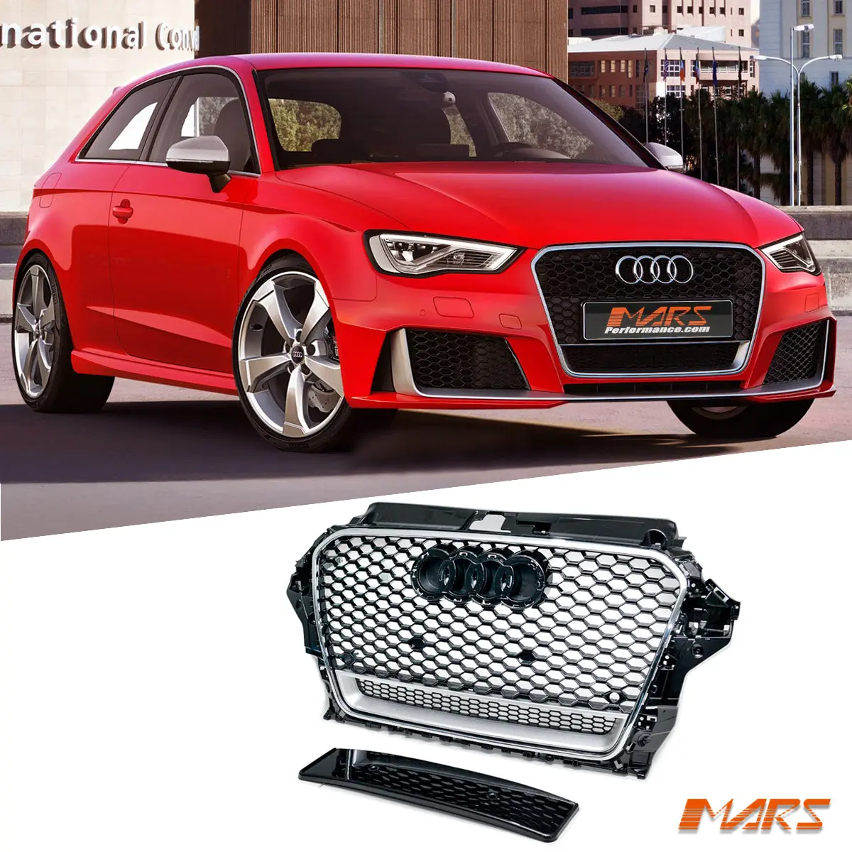 Rs3 Style Front Bumper Bar Grille Bodykit For Audi A3 & S3 8V 2013–2016 (Without Acc) 1