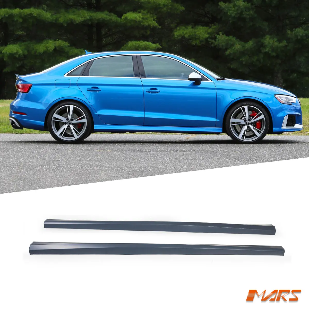 Rs3 Style Lower Side Skirts Bodykit For Audi 8V A3 & S3 Sedan & Convertible (2013–2020) 1