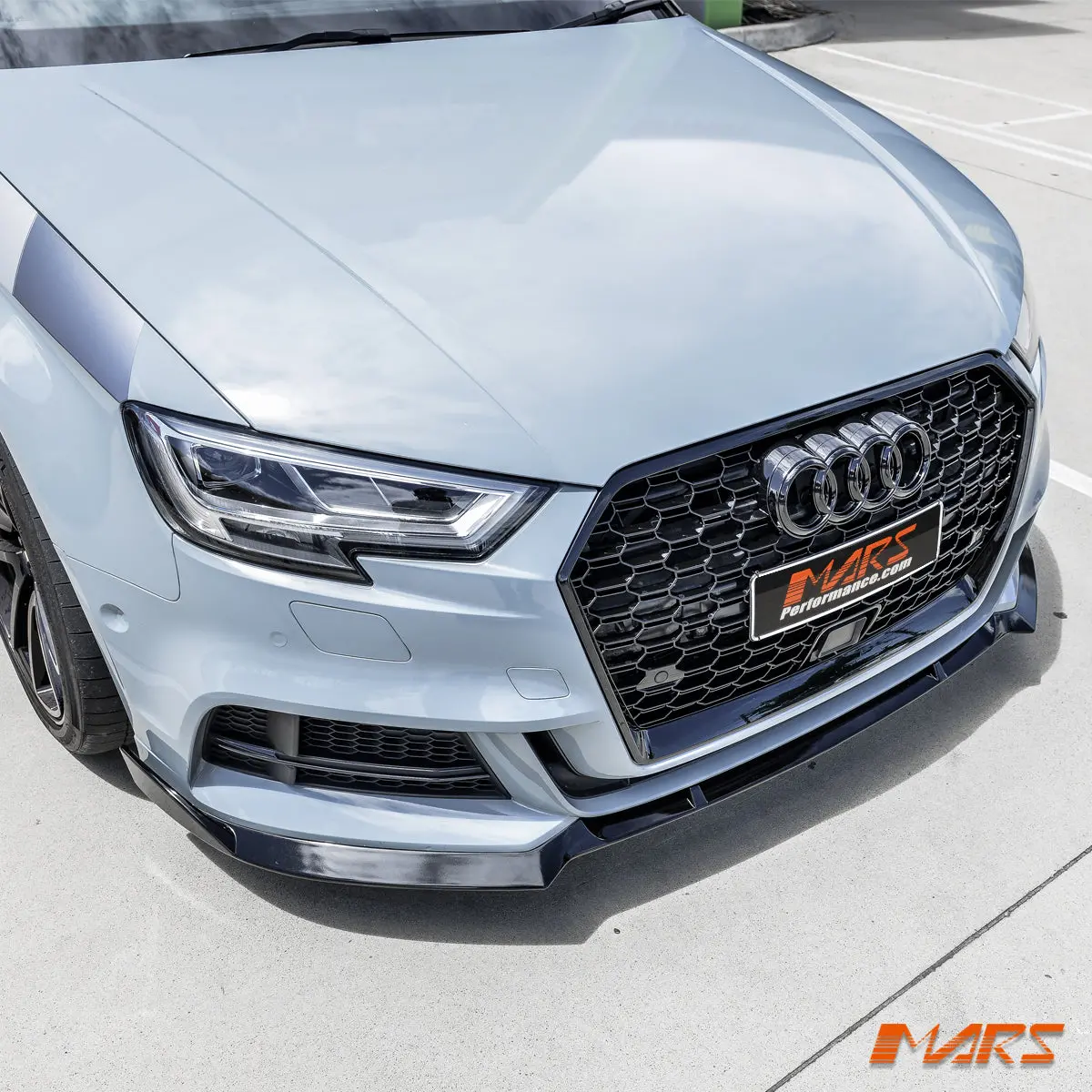 Gloss Black Front Bumper Bar Lower Lip Spoiler Bodykit For Audi A3 S-Line S3 8V 2017-2020 Hatch 1