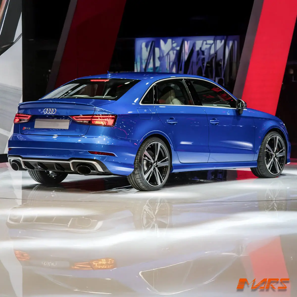 Rs3 Style Rear Bumper Diffuser Bodykit With Exhaust Muffler Tips For Audi A3 8V Sedan & Convertible 2013-2016 2