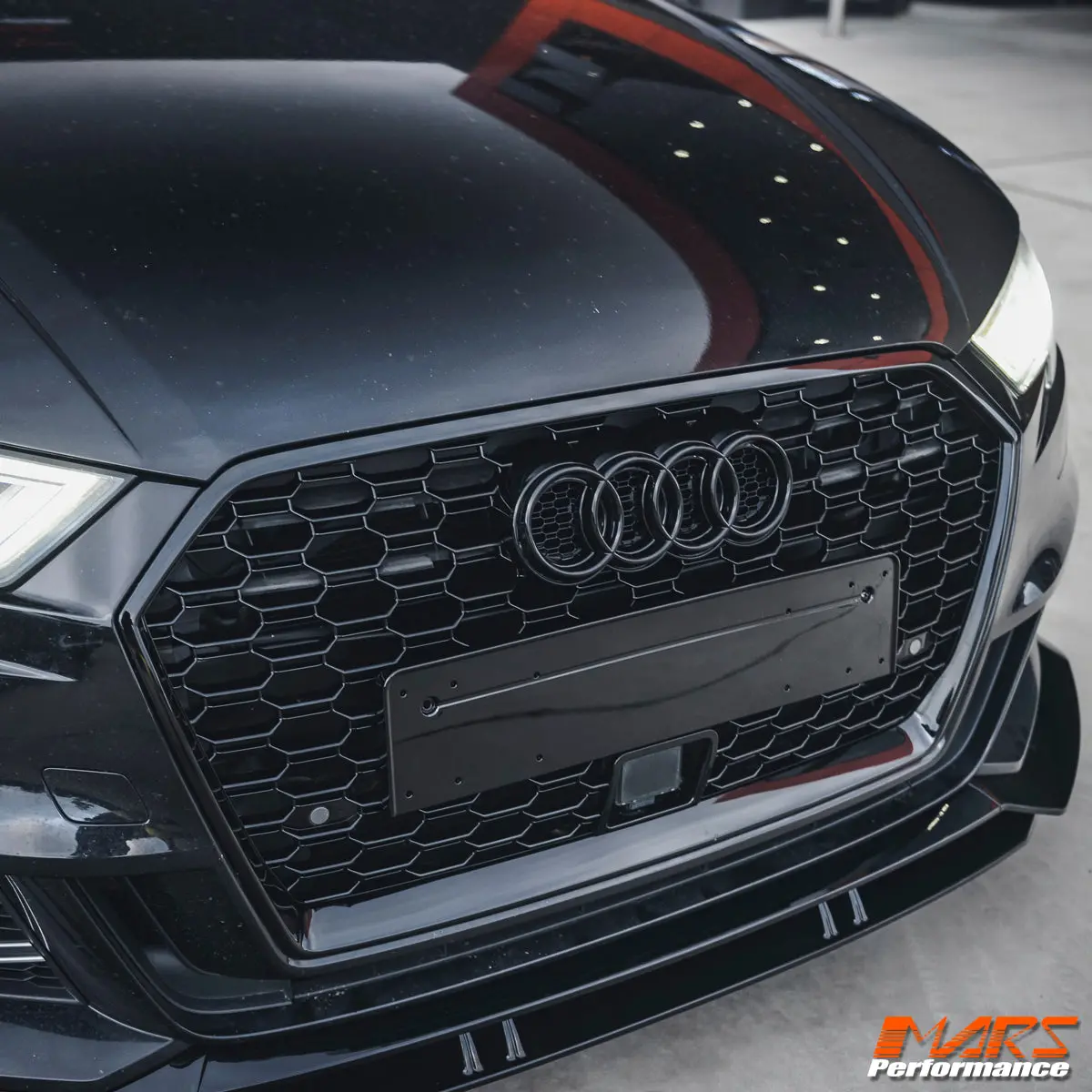 Gloss Black Honeycomb Rs3 Style Front Bumper Bar Grille Grill Bodykit For Audi A3 S3 8V 2017-2020 Facelift 1