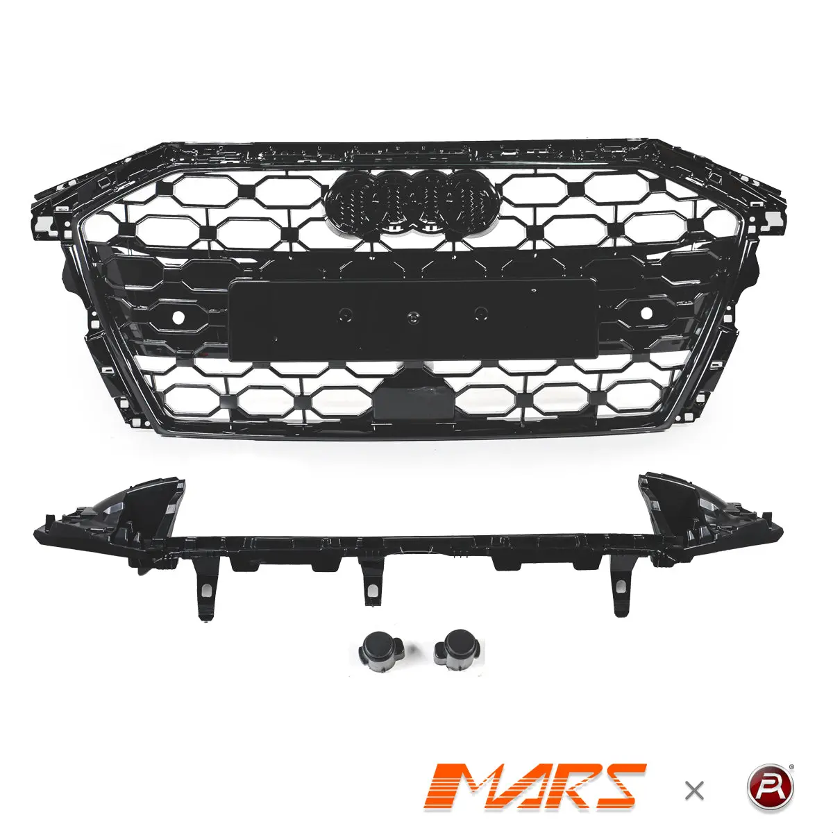 Gloss Black Honeycomb Rs3 Style Front Bumper Grille Bodykit For Audi A3 / S3 8Y Gy 2021-2024 1