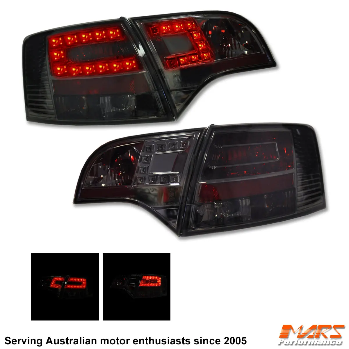 Full Smoked Led Tail Lights For Audi A4 S4 Rs4 S-Line B7 Avant Sports Station Wagon 1