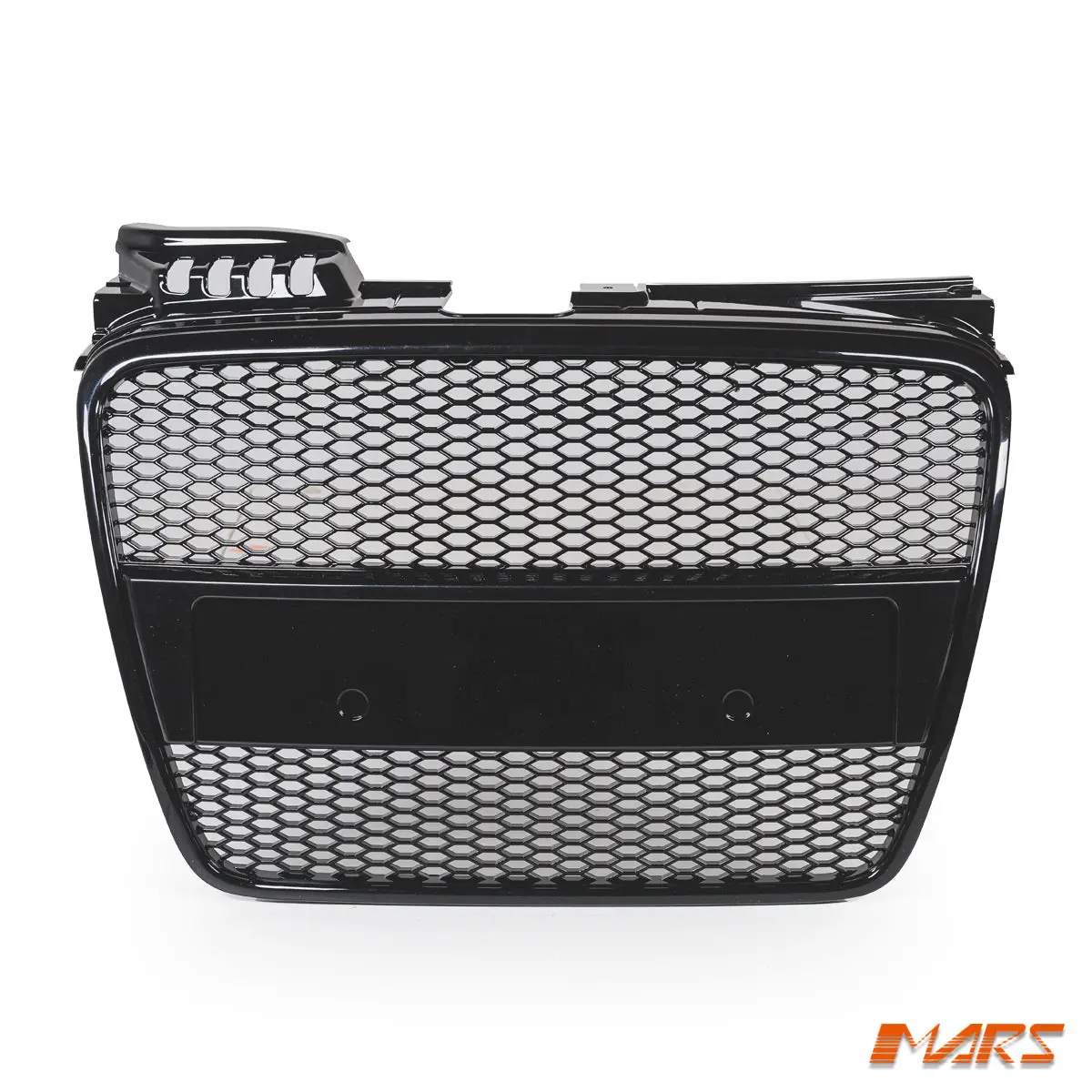 Gloss Black Rs Honeycomb Front Bumper Grille Grill Bodykit Without Sensor Holes For Audi A4 B7 Sline & S4 2005-2008 1