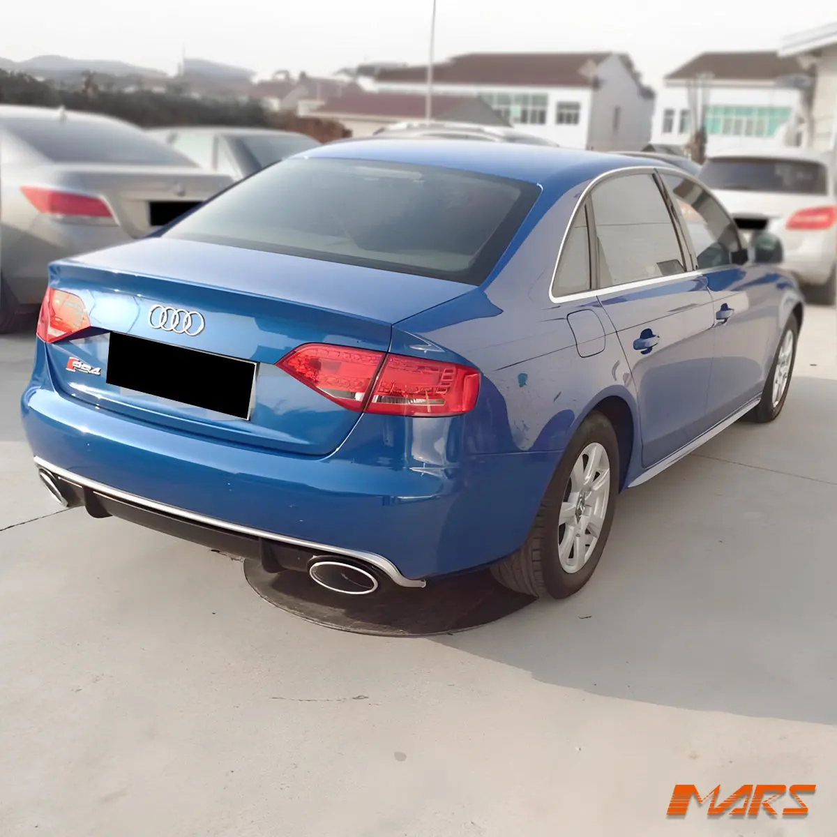 Rs4 Style Rear Bumper Bar Diffuser Bodykit & Exhaust Tips For Audi A4 B8 2008-2011 Sedan 2
