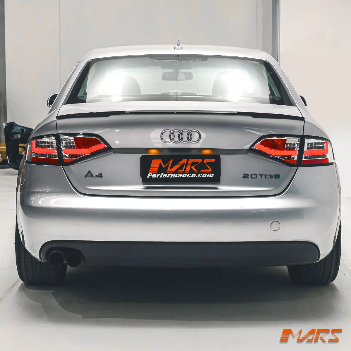 (Replace Stock Non-Led Lights) Crystal Clear 3D Led Stripe Tail Lights For 2008-2012 Audi A4 B8 4D Sedan 2