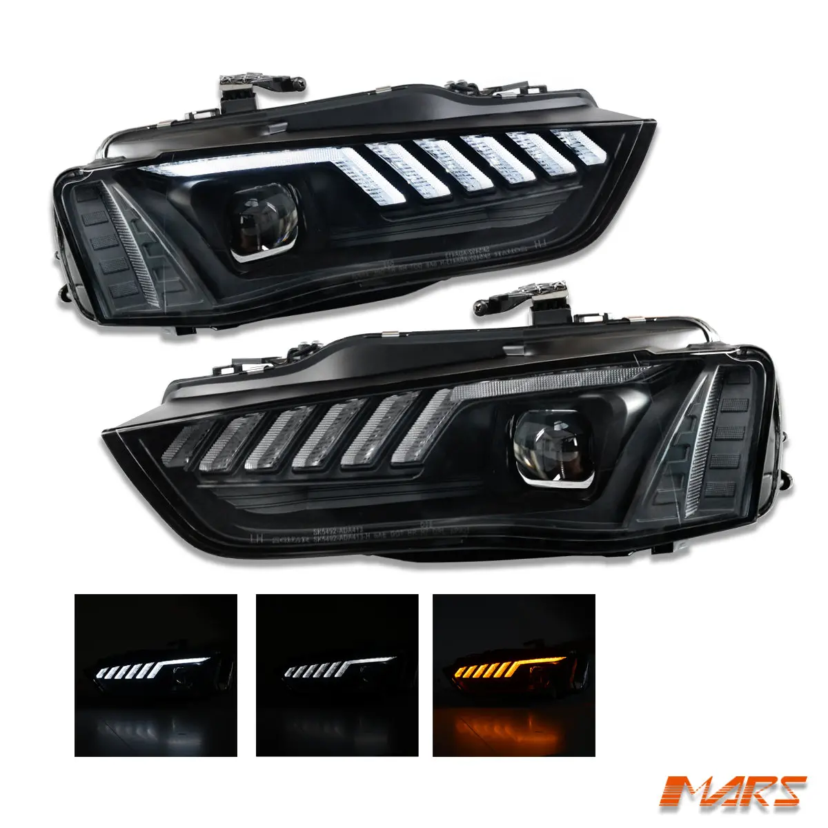 Drl Dual Beam Projector Head Lights With Sequential Indicator For Audi A4 B8.5 2012-2015 (Not Compatible With Halogen Model) 1