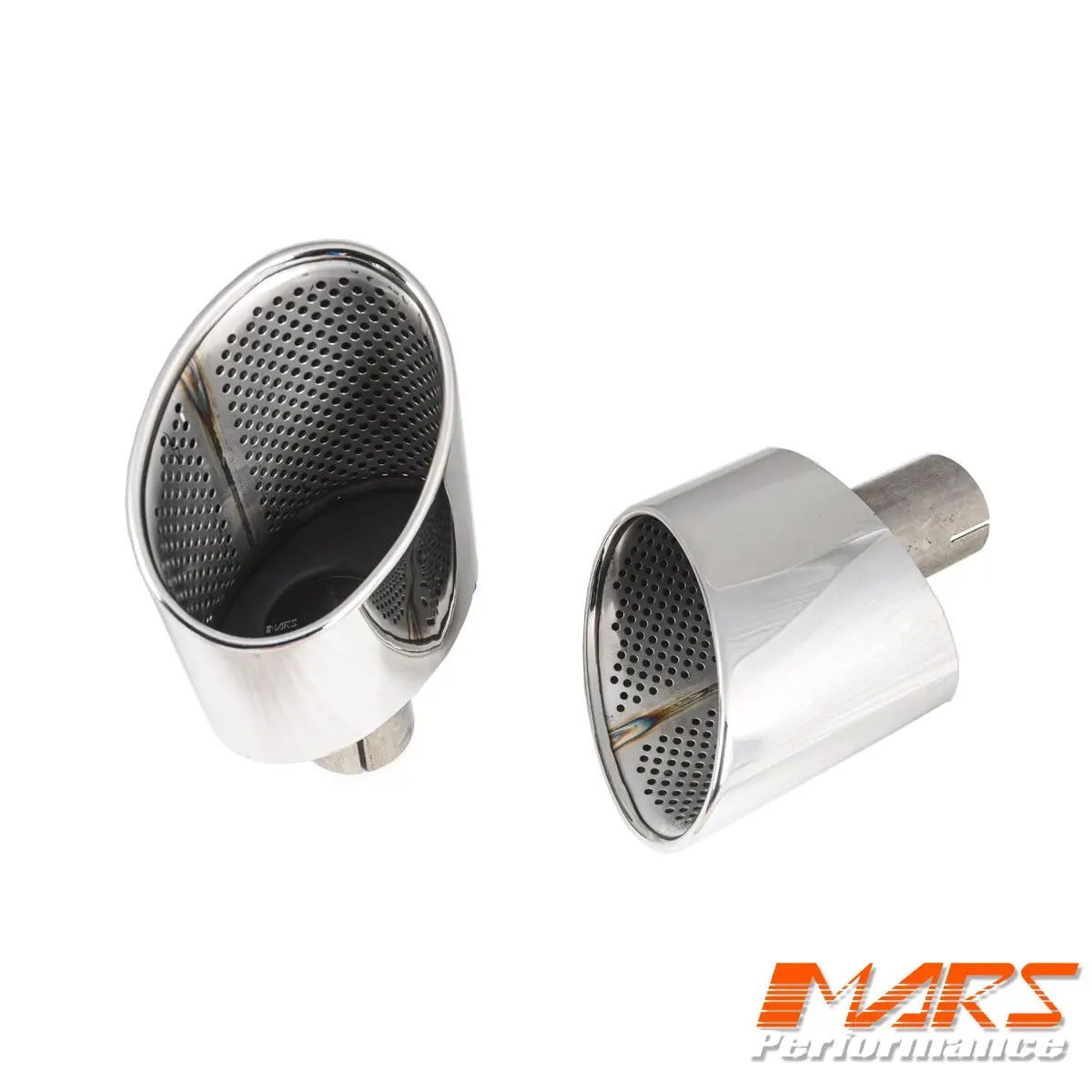 Silver Rs Style Exhaust Muffler Tips For Audi A4 S4 B9 Sedan & Wagon 1