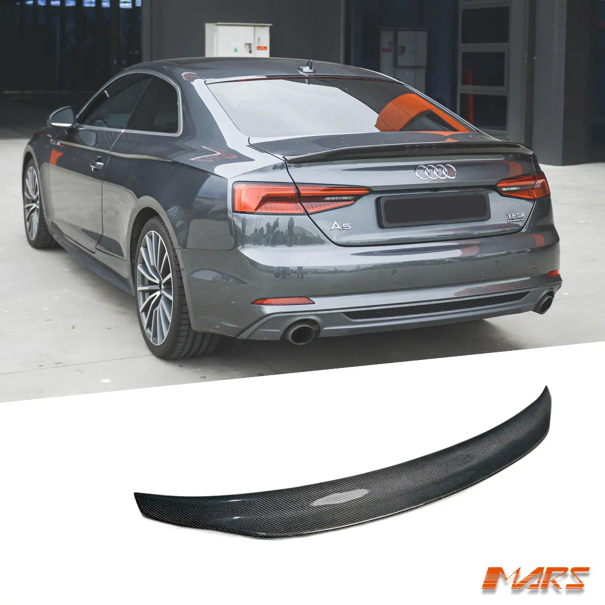 Caractere Style Carbon Fibre Rear Trunk Lip Spoiler Wing Bodykit For Audi A5 S5 F5 2016-2024 Coupe 1