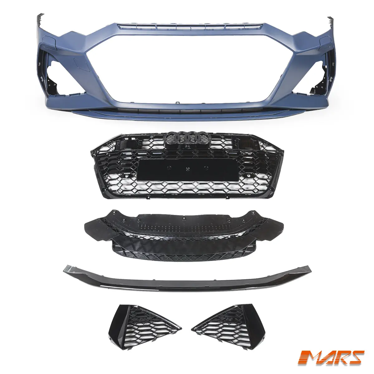 Rs6 Style Front Bumper Bar Bodykit With Grille Grill For Audi A6 C8 2019-2023 1