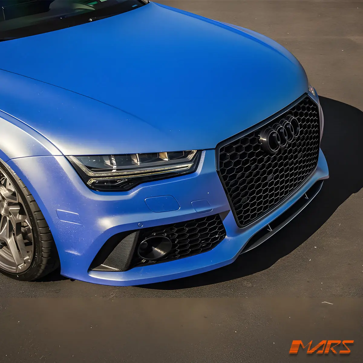 Gloss Black Honeycomb Rs7 Style Front Bumper Bar Grille Grill Bodykit For Audi A7 4G My15-My18 Update 1