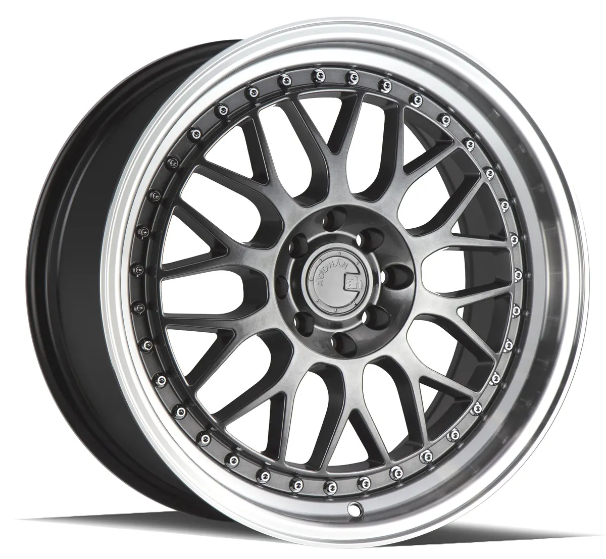 Aodhan Wheels Ah02 Hyper Black Machined Lip 1