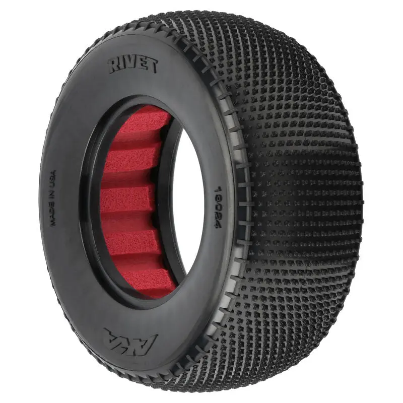 Aka 13024Hr 1/10 Rivet Med Carpet F/R 2.2"/3.0" Carpet Short Course Tires (2) 1