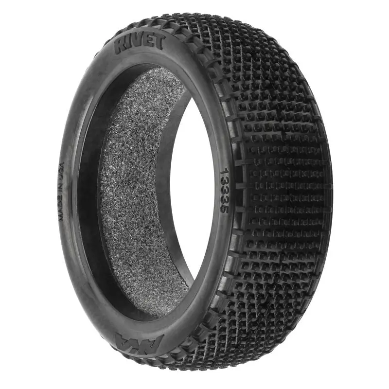 Aka Tires 13335Hr 1/10 Rivet Medium Carpet 4Wd Front 2.2" Off-Road Buggy Tires (2) 1