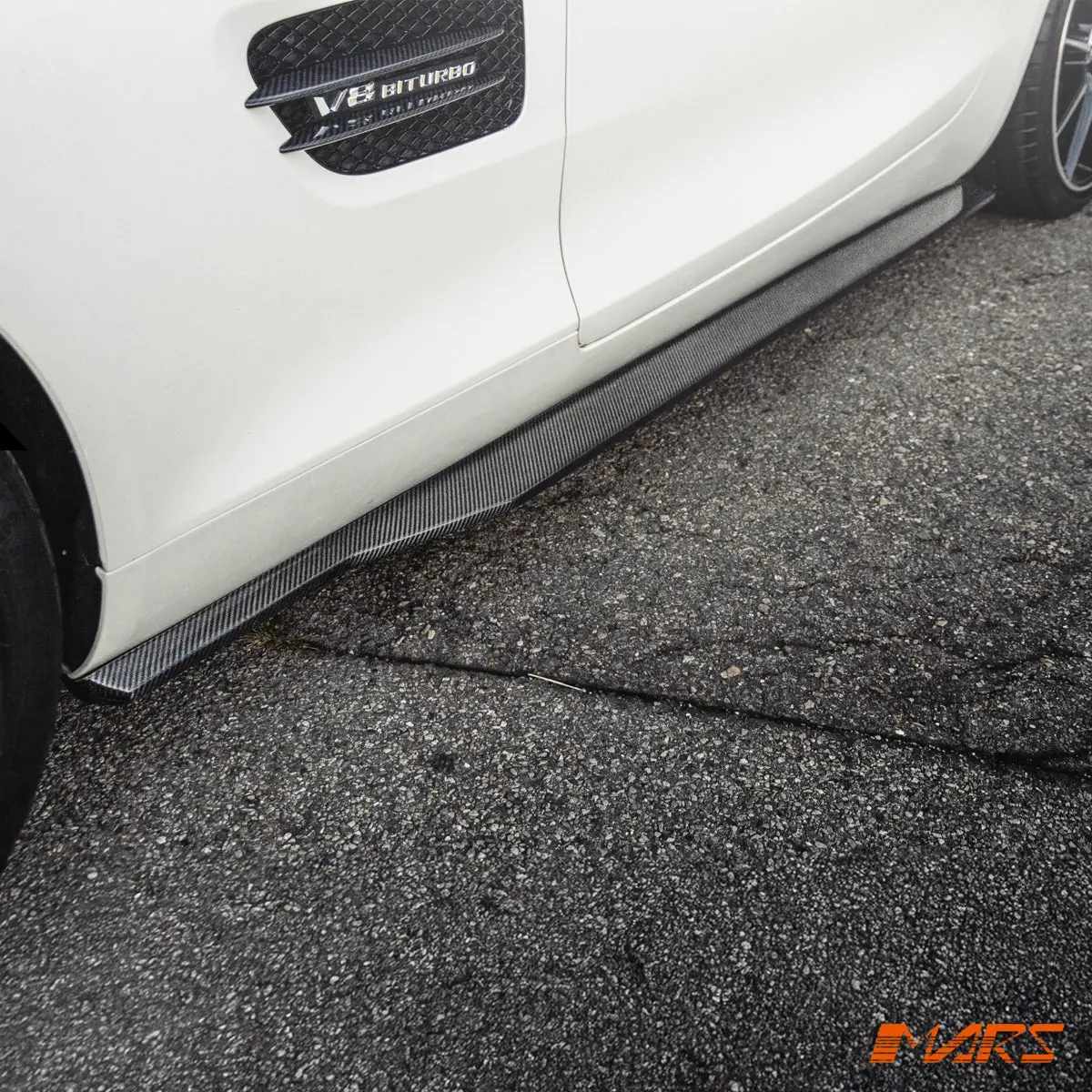 Renntech Style Carbon Fibre Side Skirts Lip Spoiler Bodykit For Mercedes-Benz Amg Gt Gt-S C190 Coupe 2016-2021 1