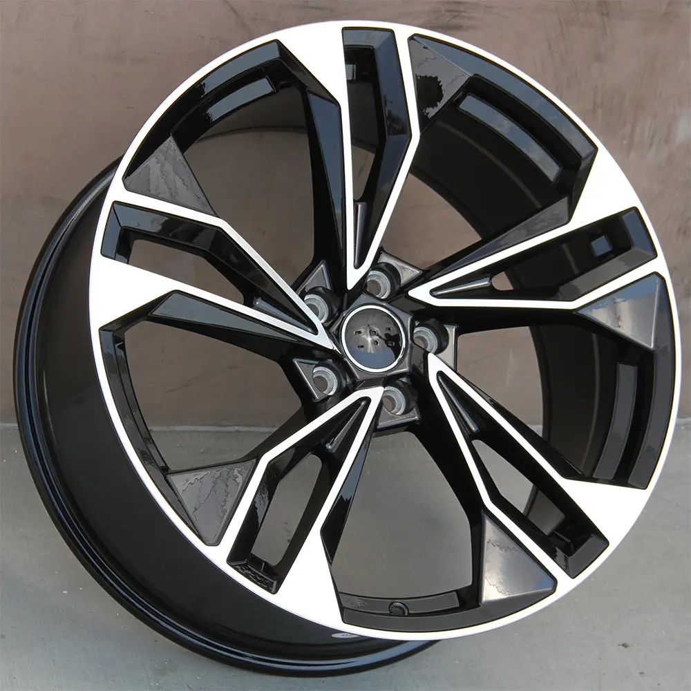 Audi Wheels T823 20X9 5X112 Black Machined Fit A4 S4 A5 S5 A6 S6 A7 A8 Q3 Q5 Tt Rs5 1