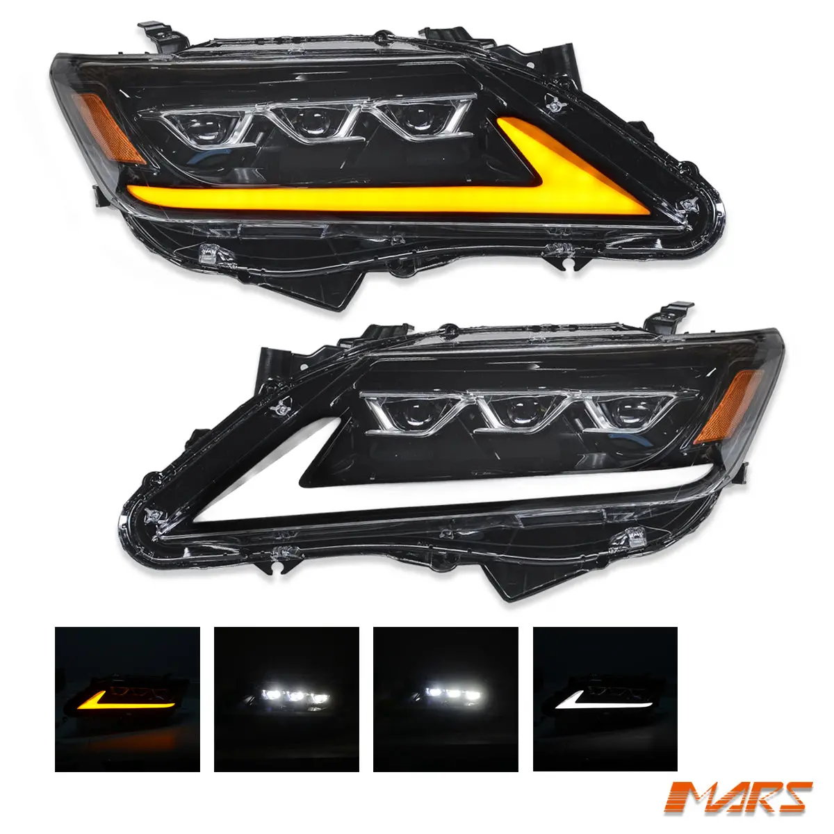 Full Led Head Lights With Sequential Indicators For Toyota Aurion 2009–2011 Gsv40r 1
