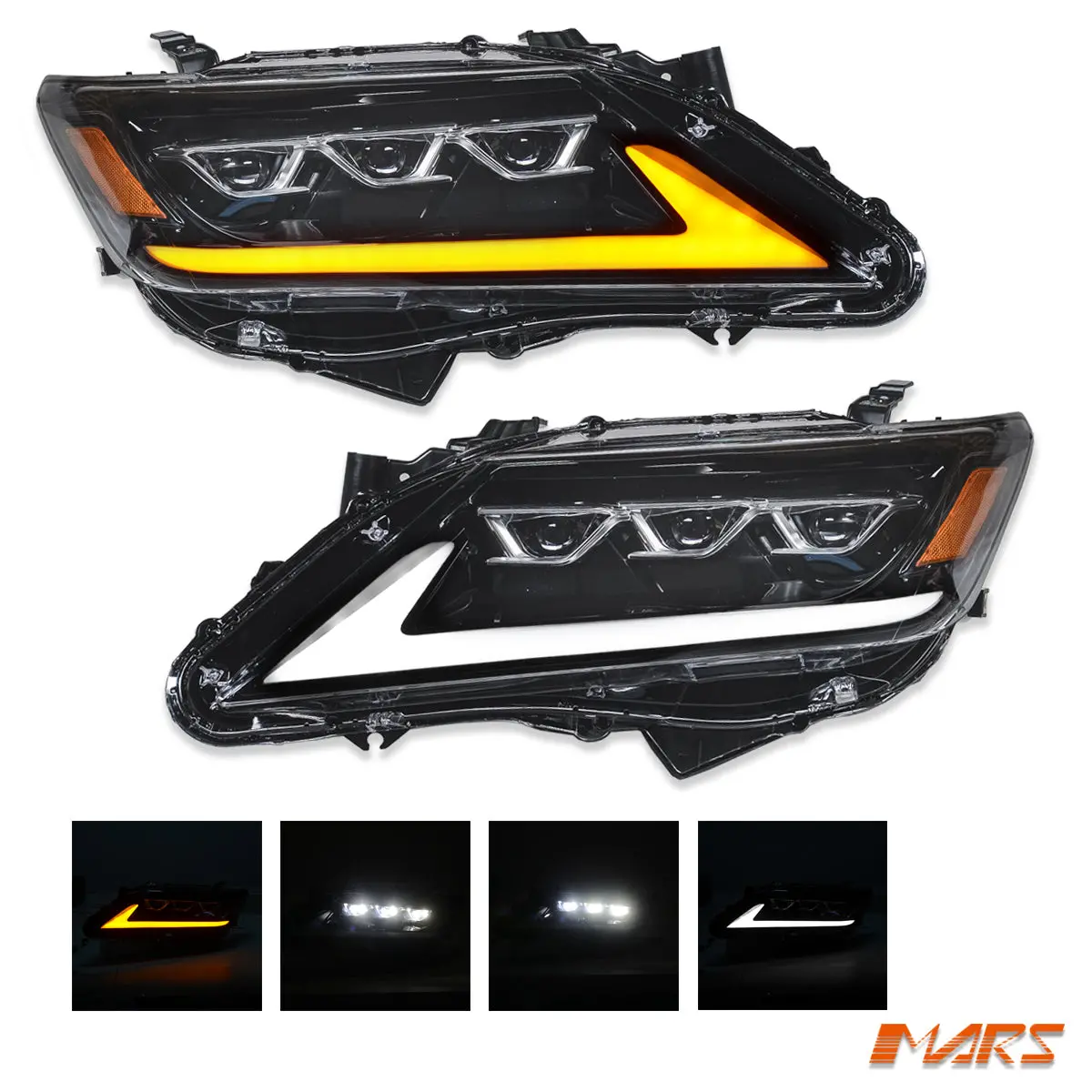 Full Led Head Lights With Sequential Indicators For Toyota Aurion 2012–2017 Gsv50r 1