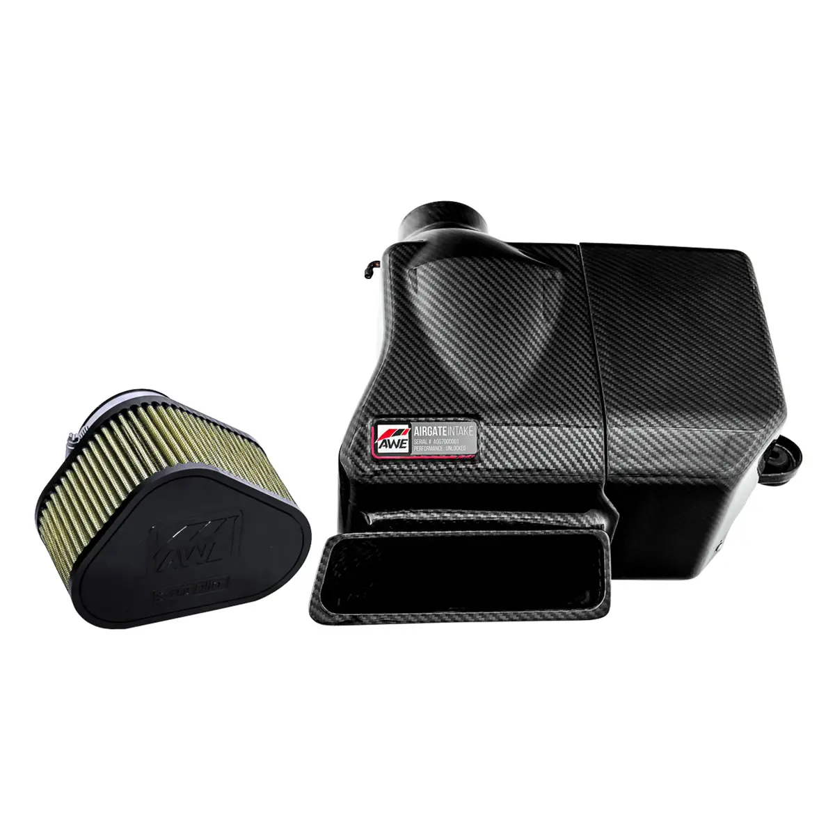 Awe Tuning Airgate Carbon Intake | Mk7 Golf · Gti · R · Sportwagen · Alltrack · Gli · 8V A3 · S3 · Mk3 Tt · Tts | 1.8L Turbo I4 · 2.0L Turbo I4 4