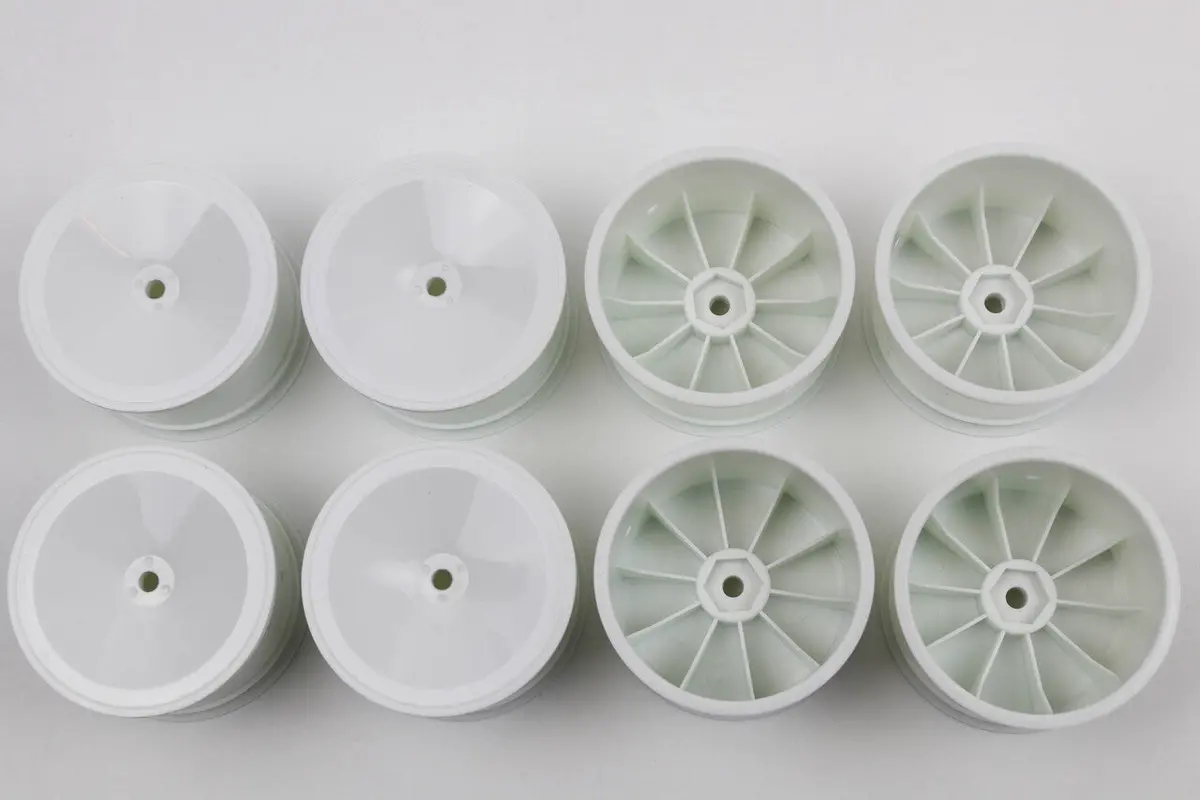 B2902w/8 2Wd Rear Wheels, 2.2In 12Mm Hex, 8Pcs. (White): Msb1 1