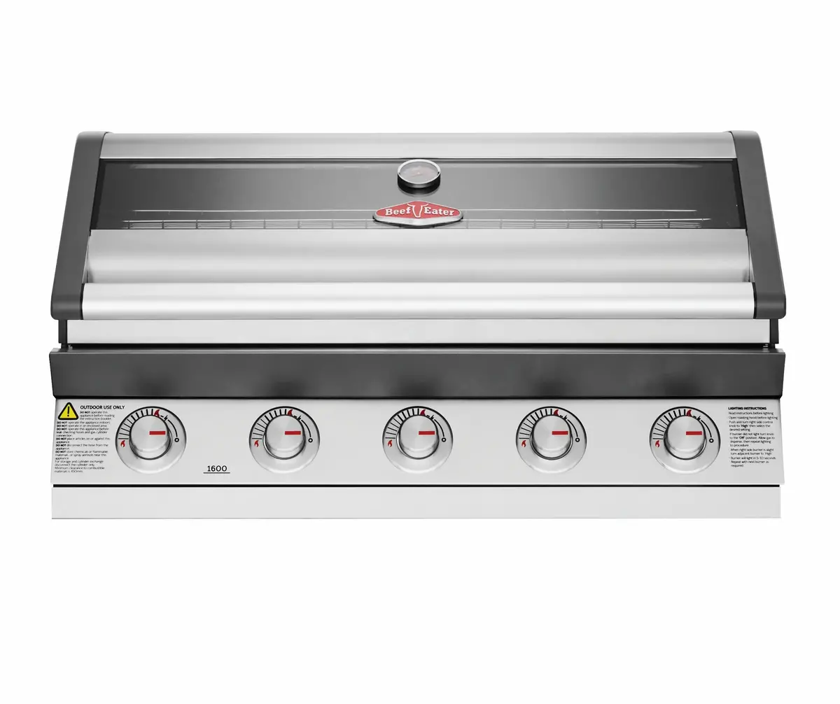Beefeater 1600S 5 Burner Built-In Gas Barbecue Bbg1650sae Including Built In Brackets Ba70hs 1