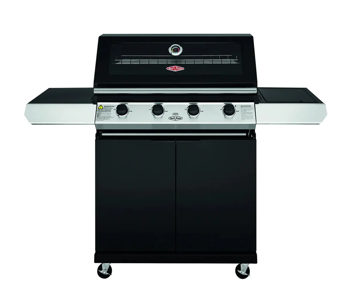 Beefeater 1200E 4 Burner Cabinet Gas Bbq & Side Burner Bmg1241bbe 1