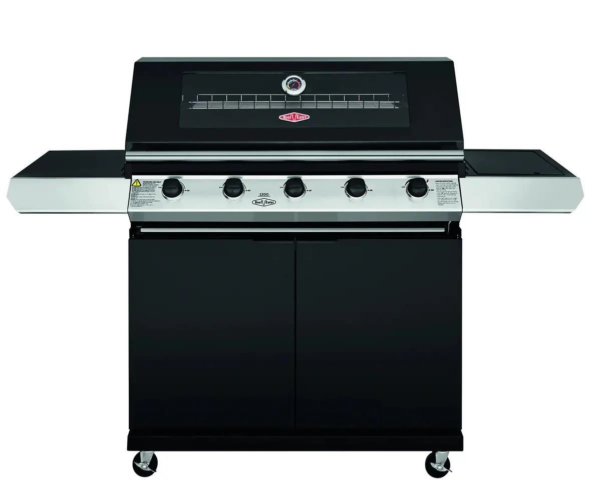 Beefeater 1200E 5 Burner Cabinet Gas Bbq & Side Burner Bmg1241bbe 1