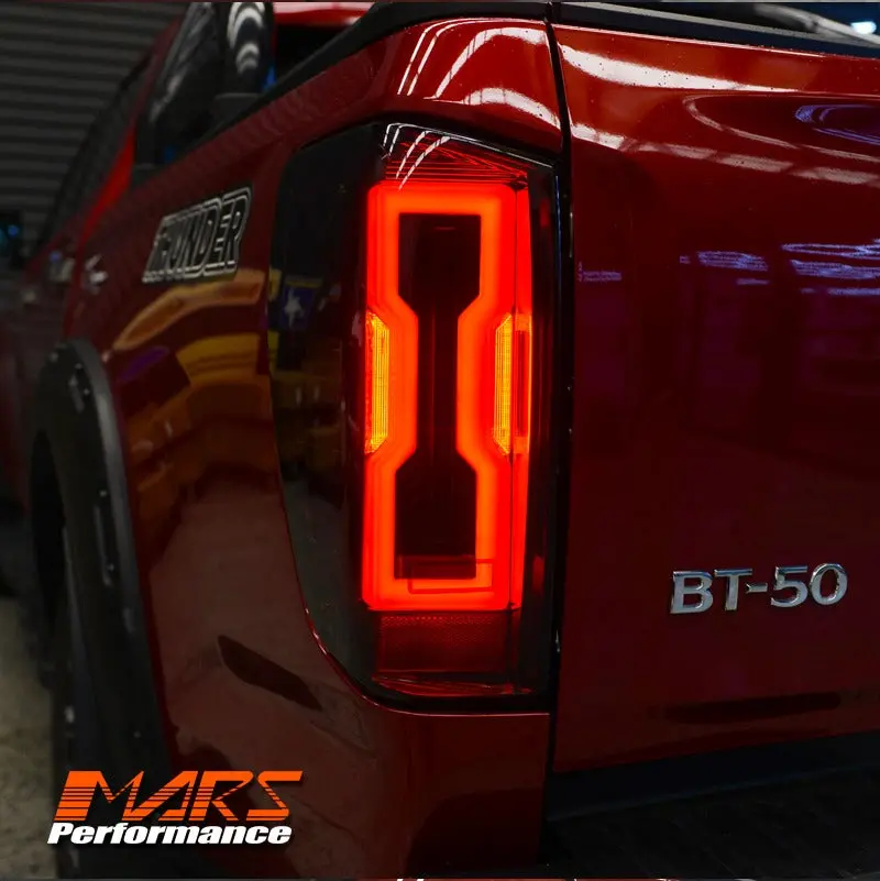 Smoked 3D Stripe Bar Full Led Tail Lights With Sequential Indicator For Mazda Bt-50 Tf 2020-2025 1