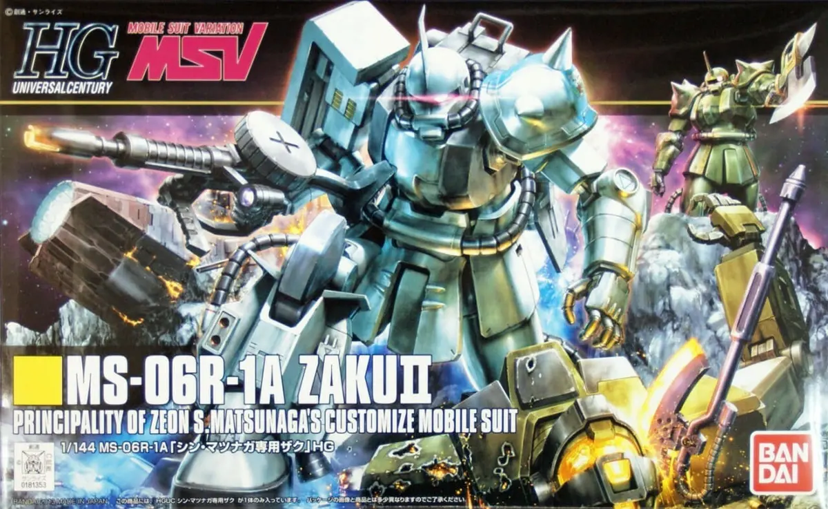 Bandai 5057749 Hguc 1/144 #154 Ms-06R-1A Zaku Ii Shin Matsunaga 1