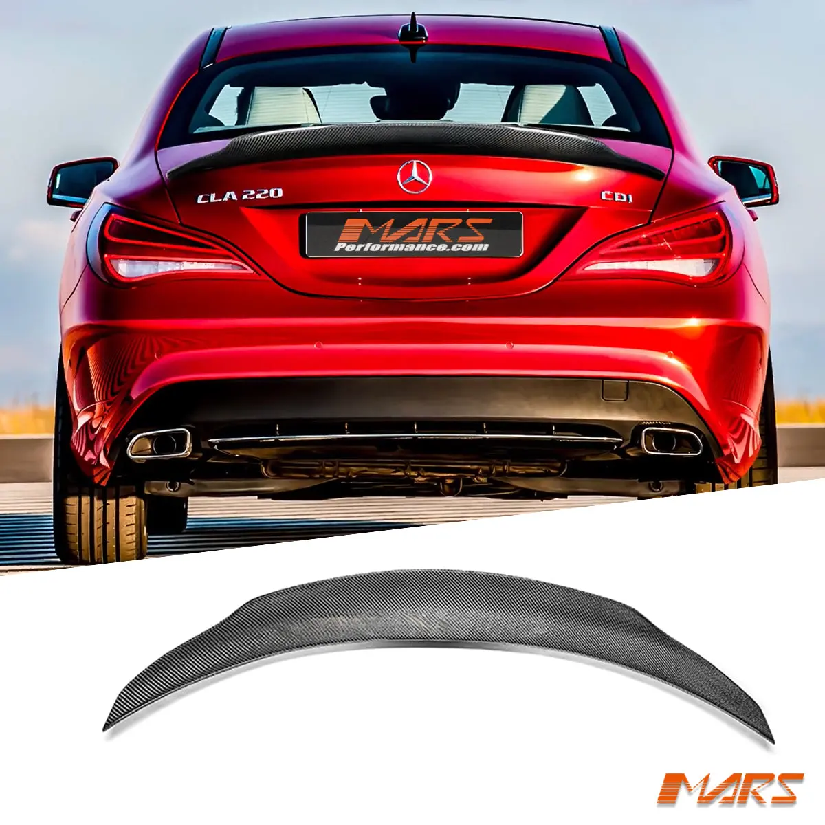 Psm Style Carbon Fibre Rear Trunk Lip Spoiler Wing Bodykit For Mercedes-Benz Cla-Class C117 / W117 & Amg Cla45 (2013–2019) 1