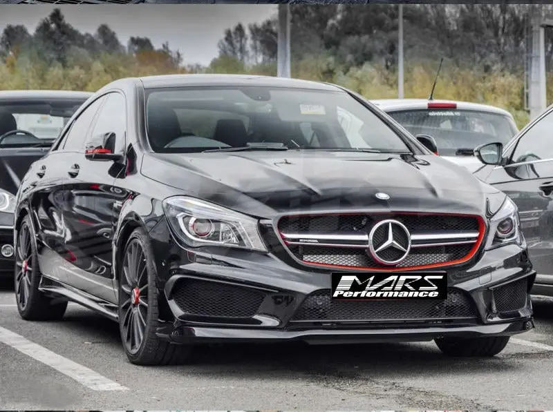 Amg Cla45 Style Chrome Black Front Bumper Bar Grille Grill For Mercedes-Benz Cla-Class X117 C117 2