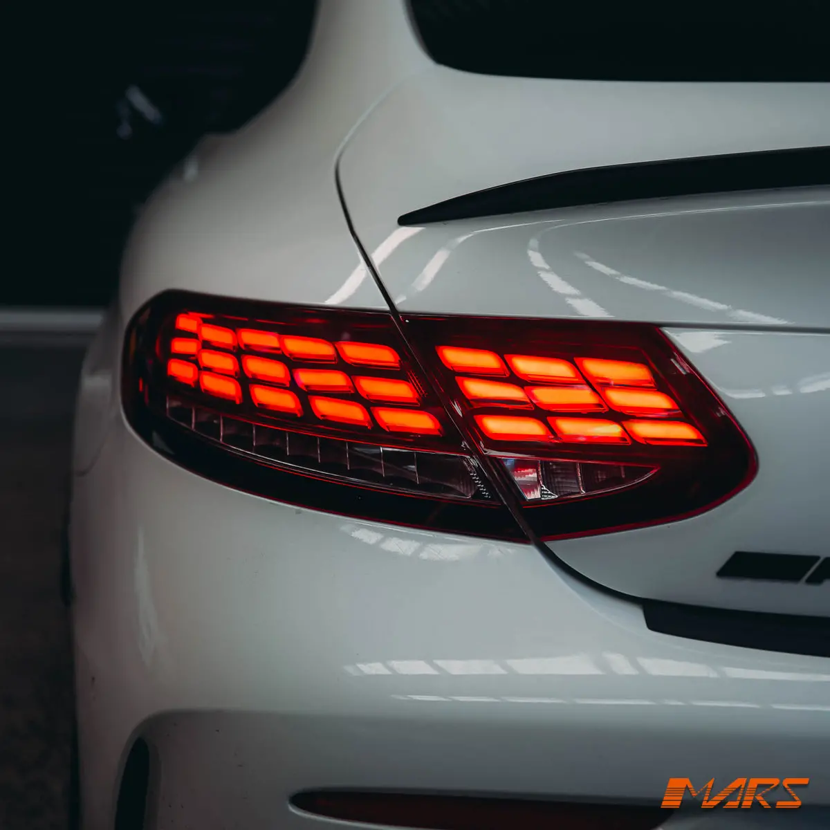 Clear Red Full Led S63 Style Tail Lights With Sequential Indicator For Mercedes-Benz C-Class C205 Coupe & Convertible & C43  C63-S Amg 1