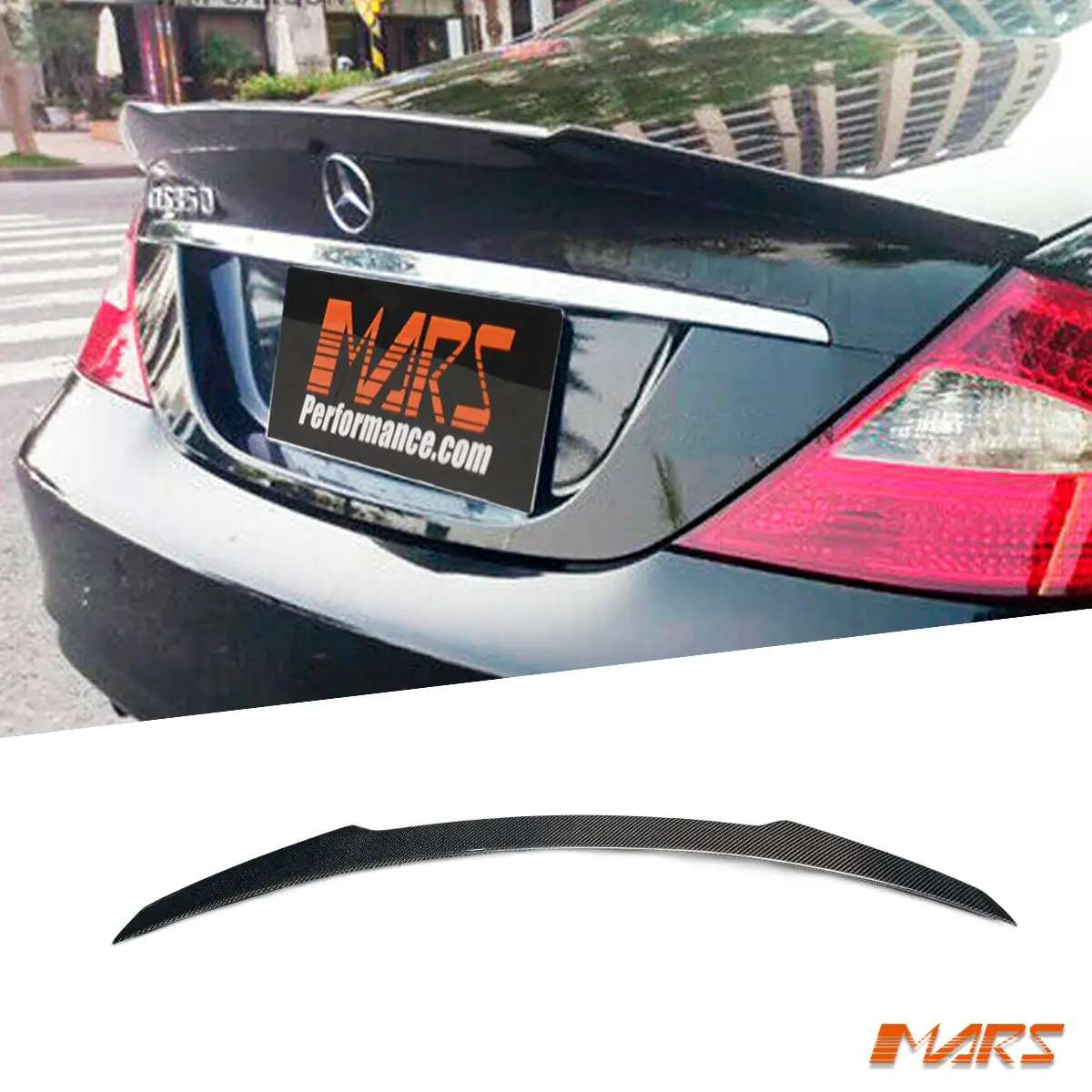 Flokraft Carbon Fibre Rear Trunk Lip Spoiler For Mercedes-Benz Cls-Class W219 C219 2005-2010 & Cls55 Cls63 Amg 1
