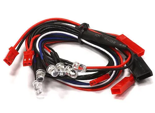 Integy C23382 Front Led & Rear Red Led Light Set (6) W/ Wire Harness 1