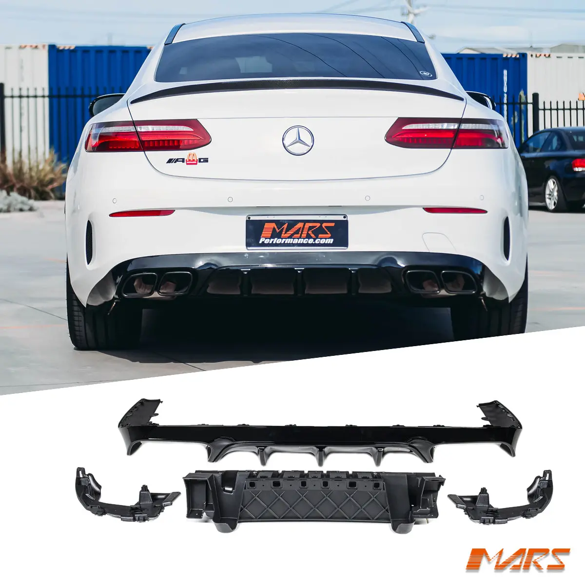 Gloss Black E63-S Style Rear Bumper Bar Diffuser Bodykit For Mercedes-Benz E-Class W238 C238 Coupe & E53 Amg 2017-2023 1