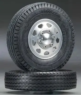 C24346silver Front Wheel Type Ii + Tire Set Tam 1/14 Tr 1