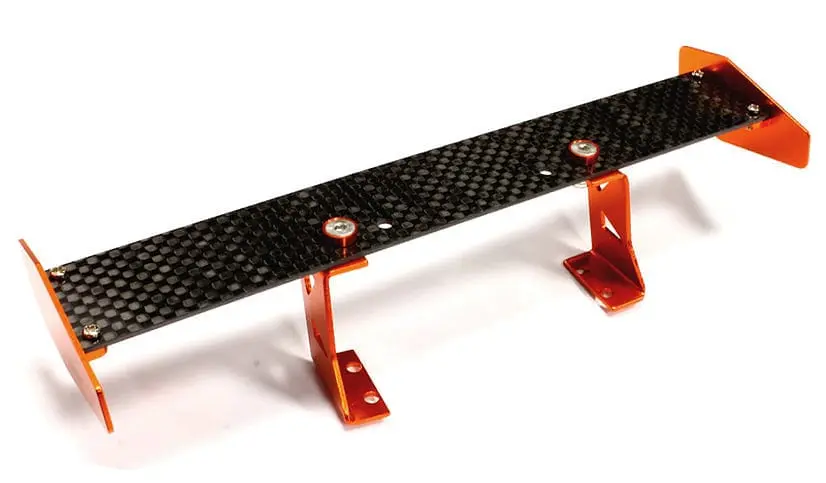 C25102orange Realistic 1/10 Size Carbon Fiber Rear Wing 167Mm Width 1